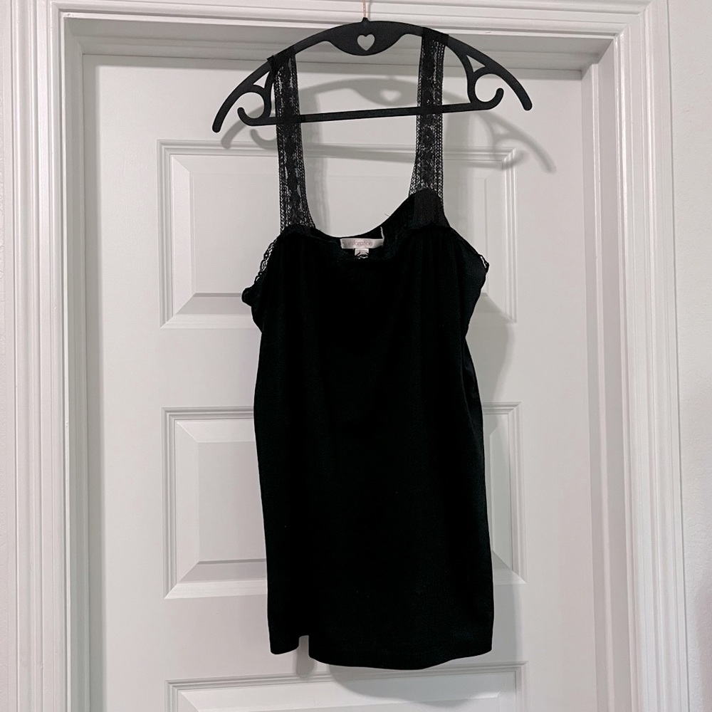 Xhilaration 2xl black lace strap tank.